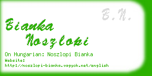 bianka noszlopi business card